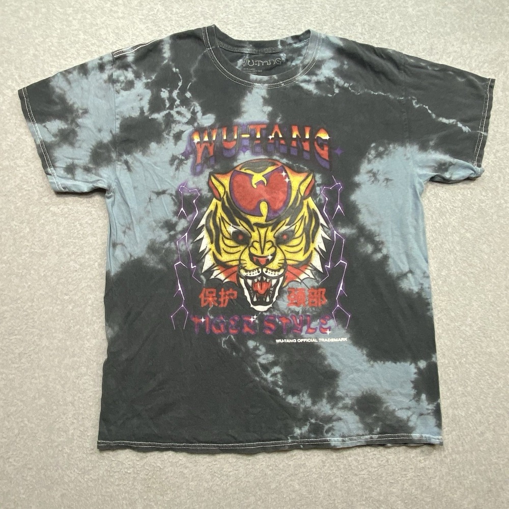 Wu-Tang Hip Hop Rap Music Song Tiger Style Electricity Tie-Dye T-Shirt Sz‎ S/M